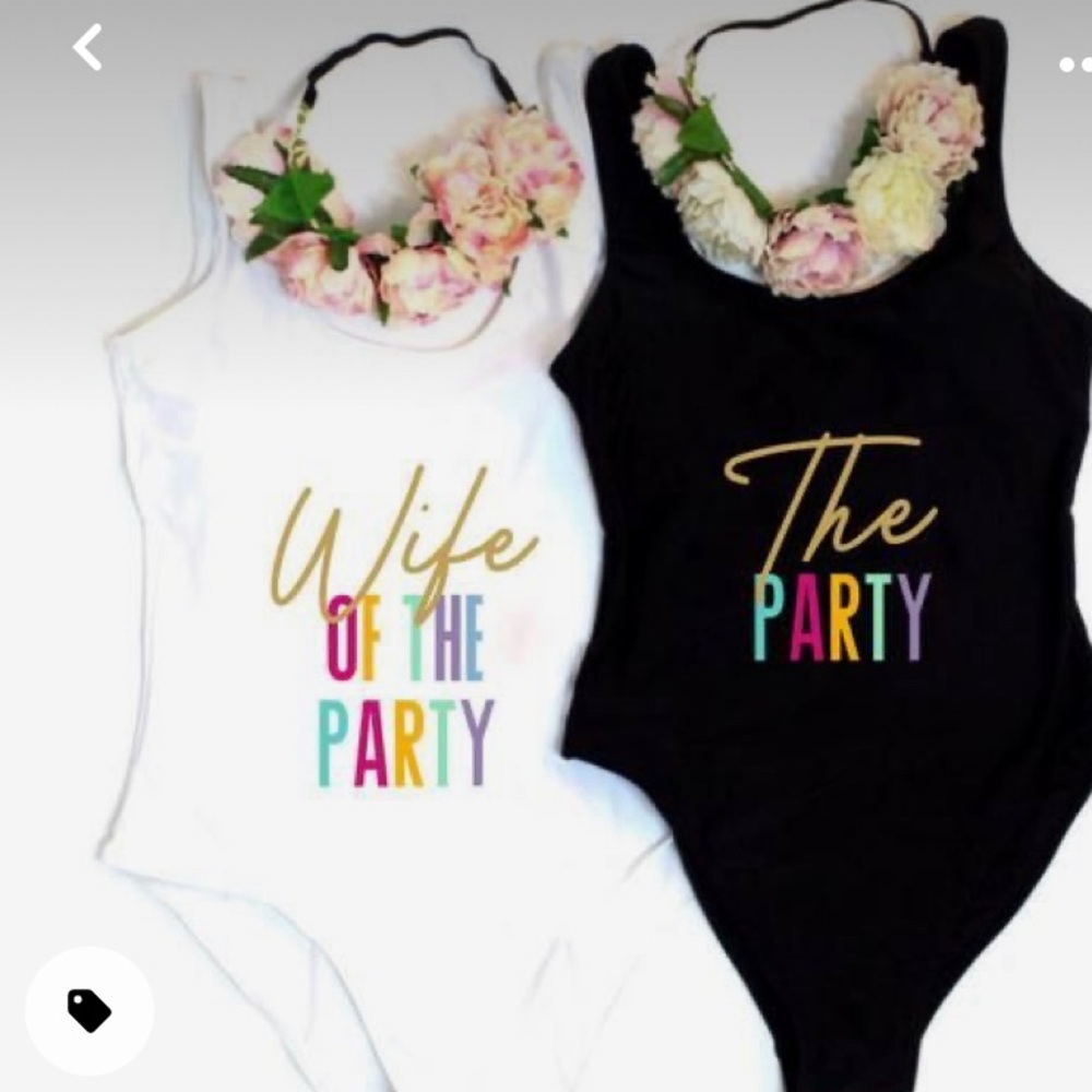Wife of the party one piece swimsuit
